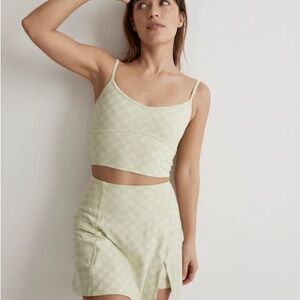Madewell Mint Checkered Tank Top